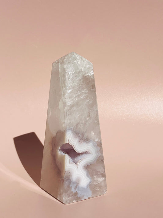Druzy Agate Obelisk - 380