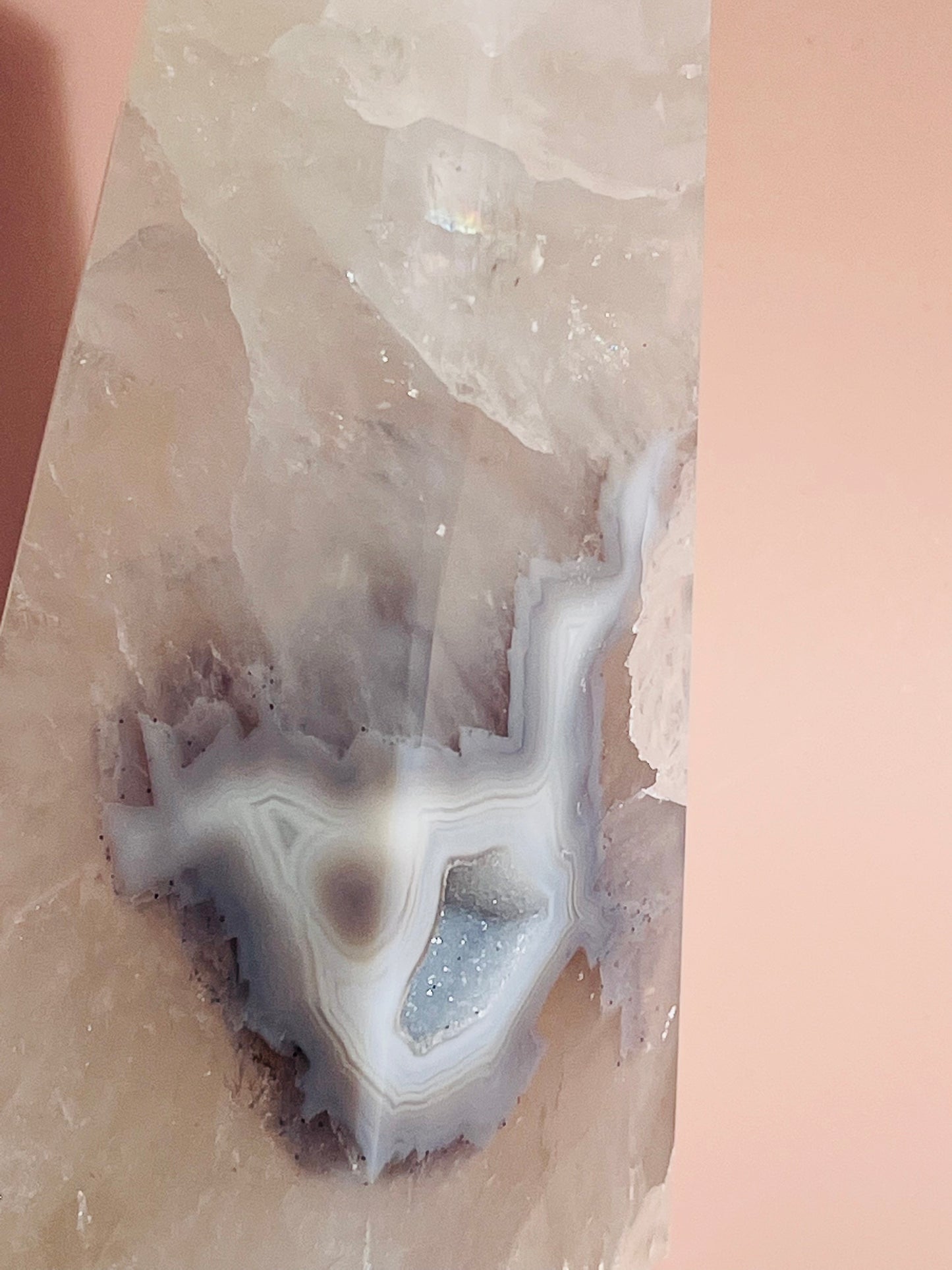 Druzy Agate Obelisk - 846g