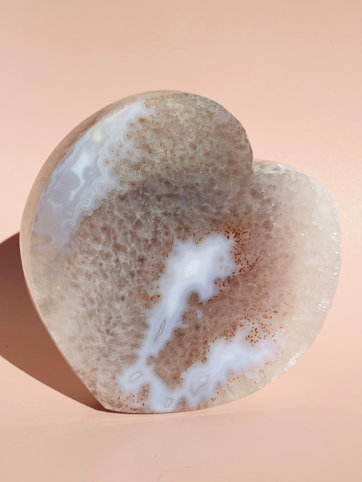 Druzy Agate Heart - 641g