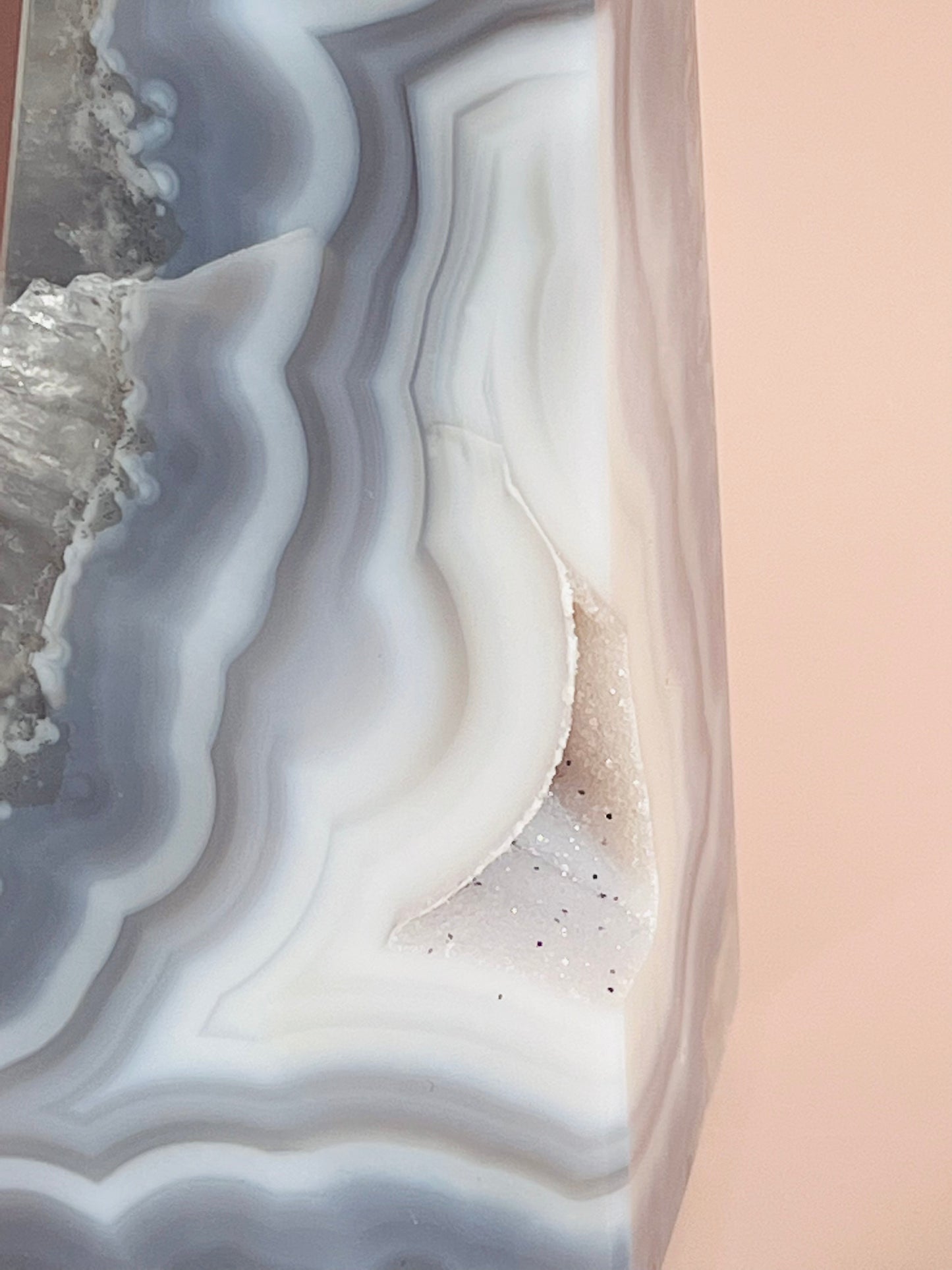 Druzy Agate Obelisk - 1151g