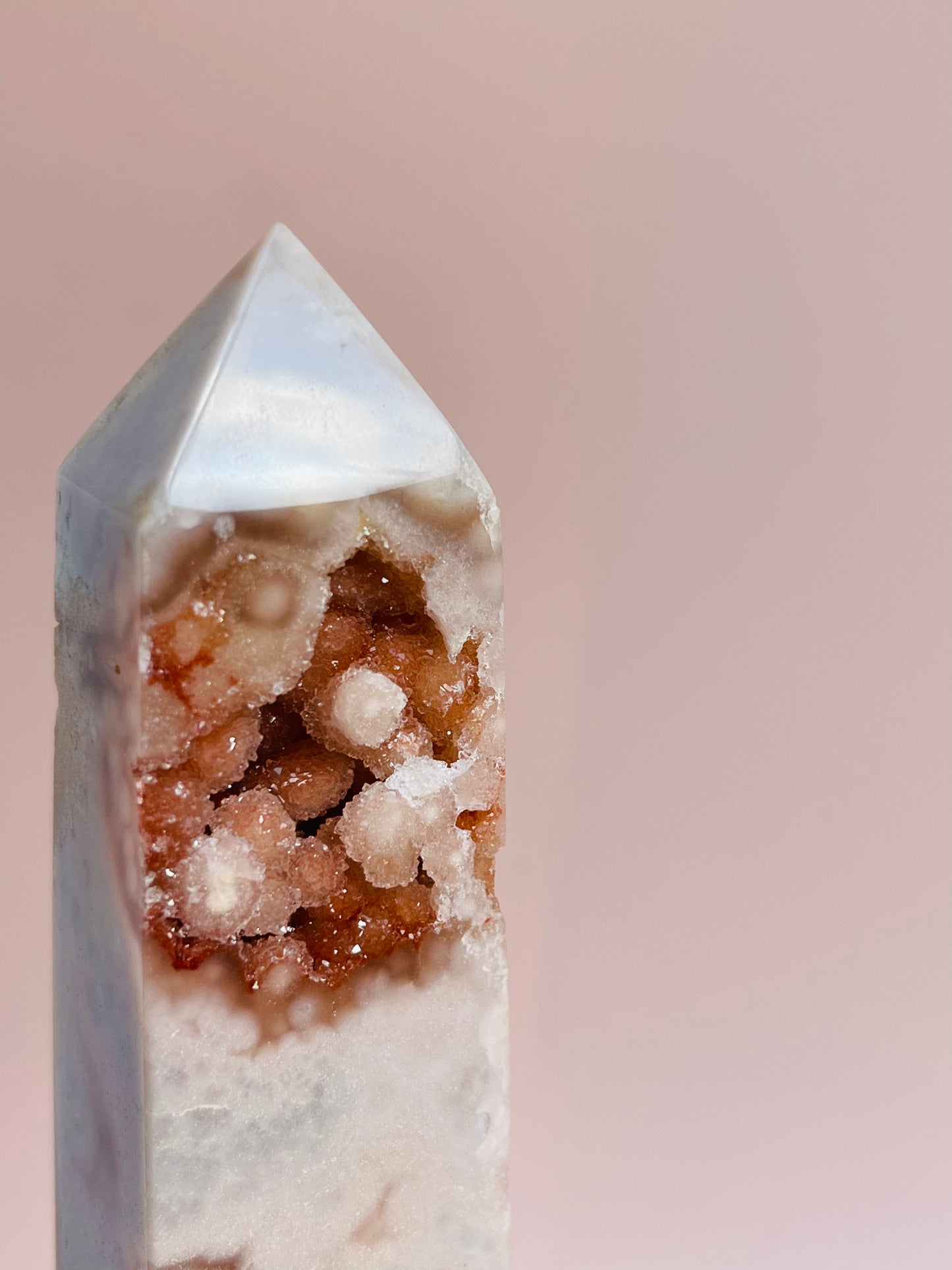 Pink Amethyst Druzy Tower - 387g