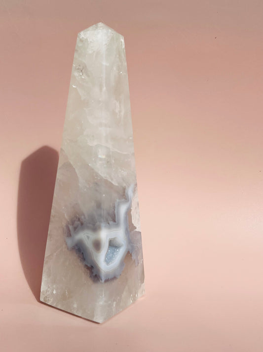 Druzy Agate Obelisk - 846g