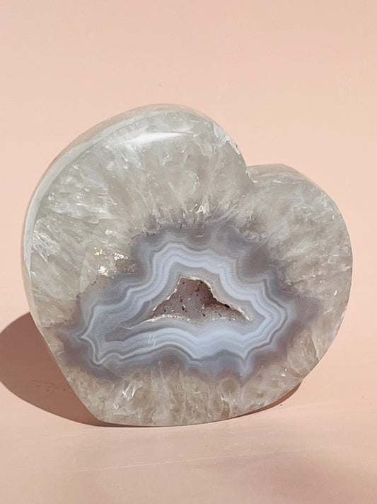 Druzy Agate Heart - 493g