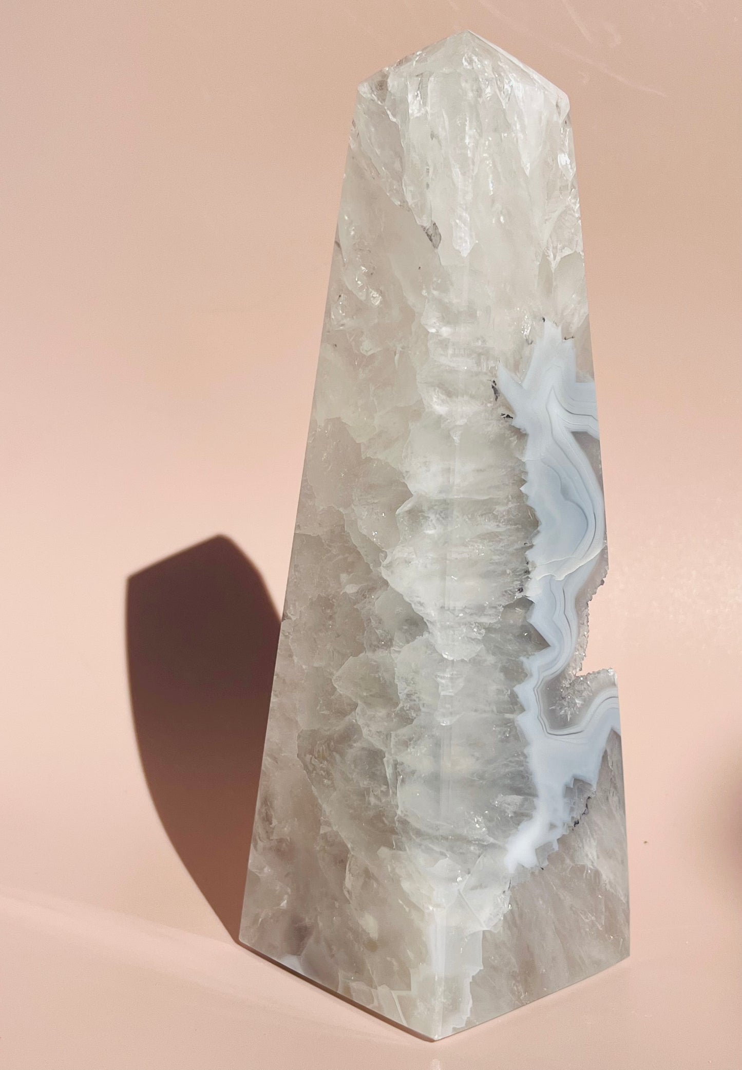 Druzy Agate Obelisk - 837g