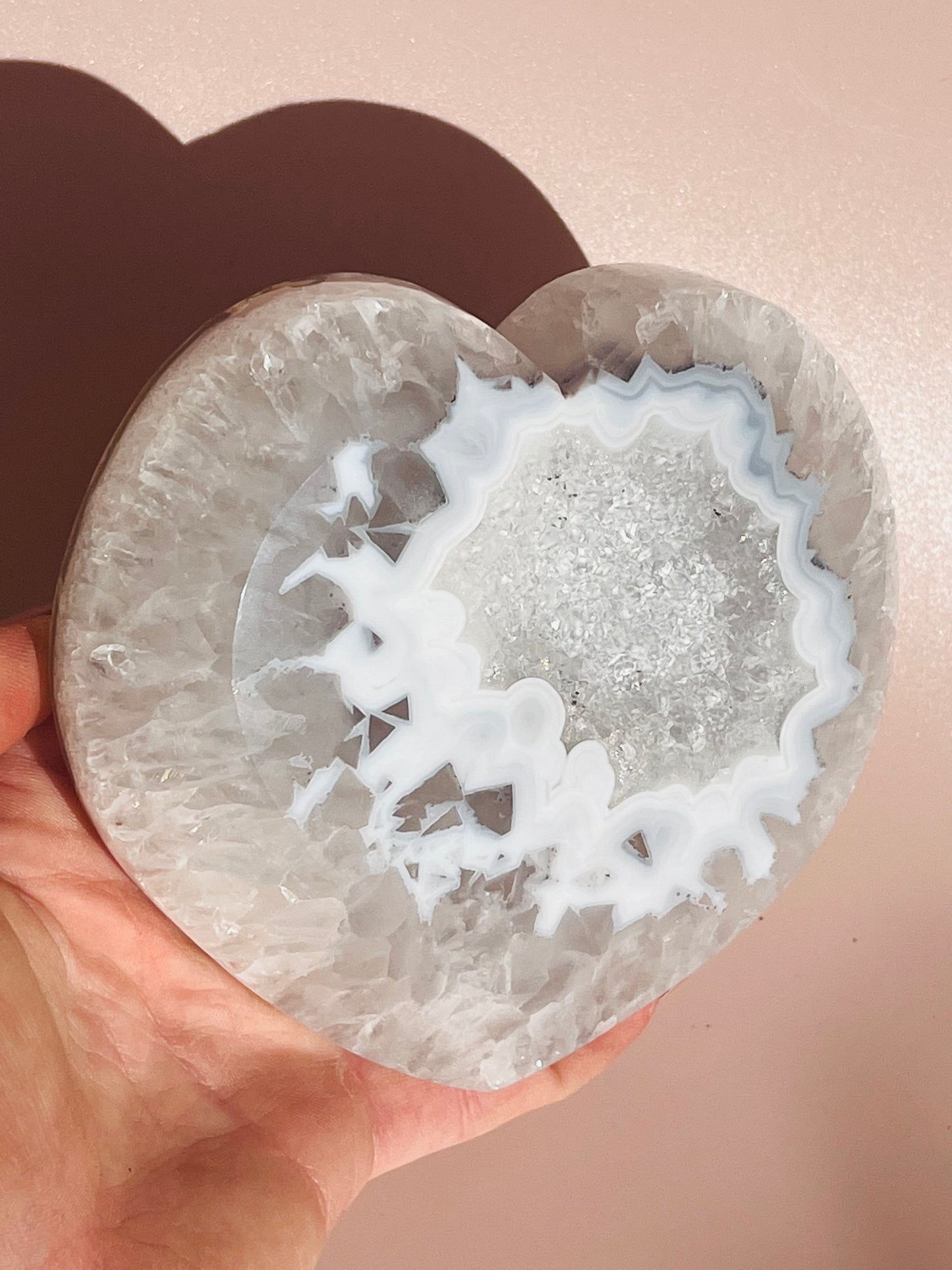 Druzy Agate Heart - 671g