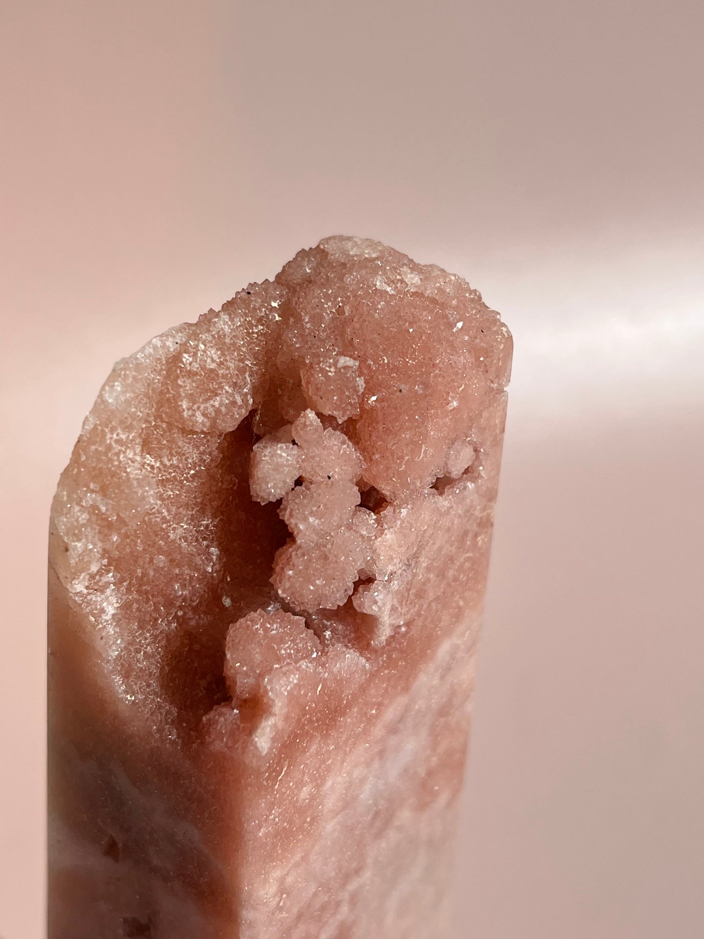 Pink Amethyst Druzy Point Tower - 402g