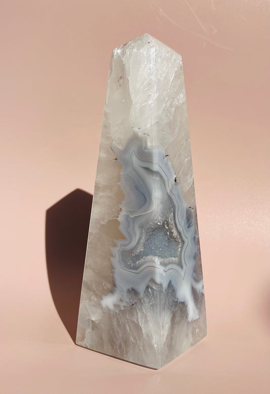Druzy Agate Obelisk - 837g