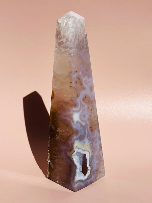 Druzy Agate Obelisk - 437g
