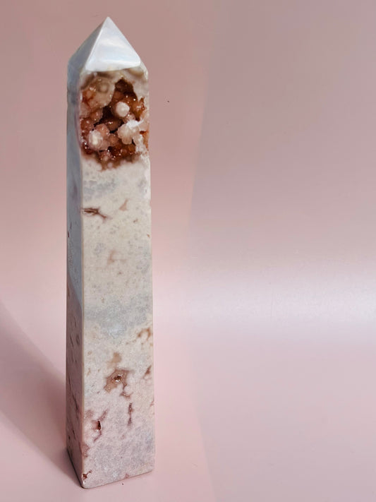 Pink Amethyst Druzy Tower - 387g