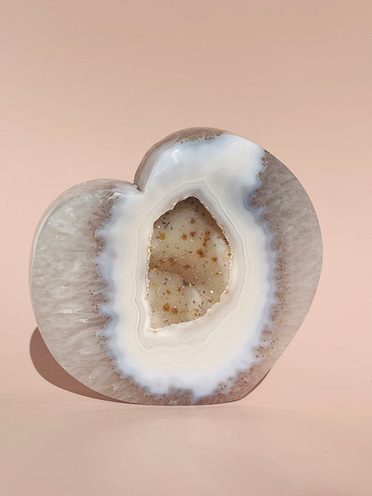 Druzy Agate Heart - 641g