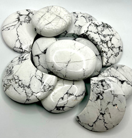 Howlite moons and palmstones