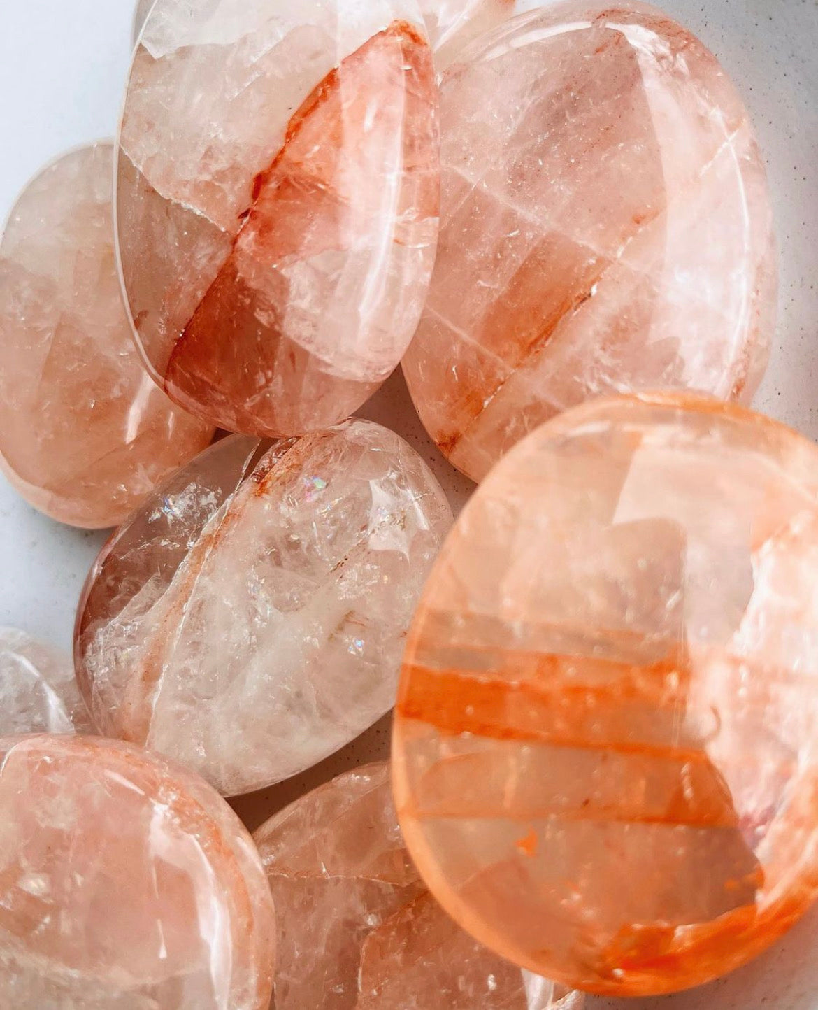 Fire Quartz Palmstone