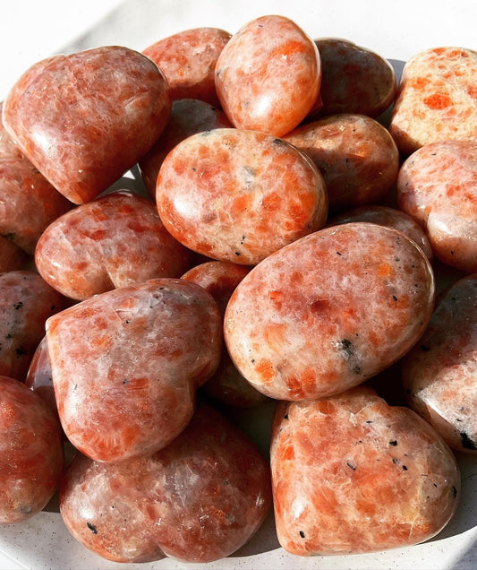 Sunstone hearts and palmstones